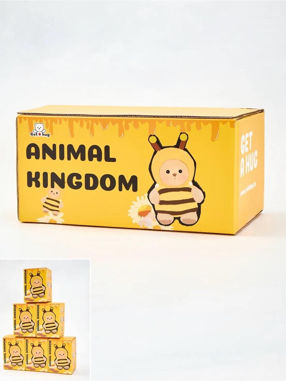 Getahug Animal Kingdom Series Plush Mini Bear Blind Box Key Chain Gift Unopened